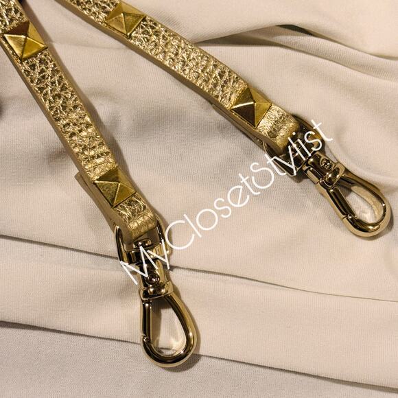 Bandolier GOLD LEATHER Studded Crossbody Satchel Strap New RARE UNICORN! retired - Picture 6 of 6